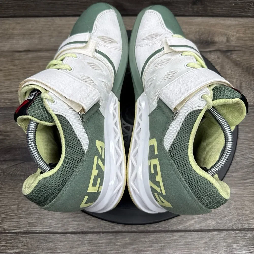 Womens Reebok Crossfit CF74 Shoes Green White Yellow US Size 8.5 - Picture 5 of 8